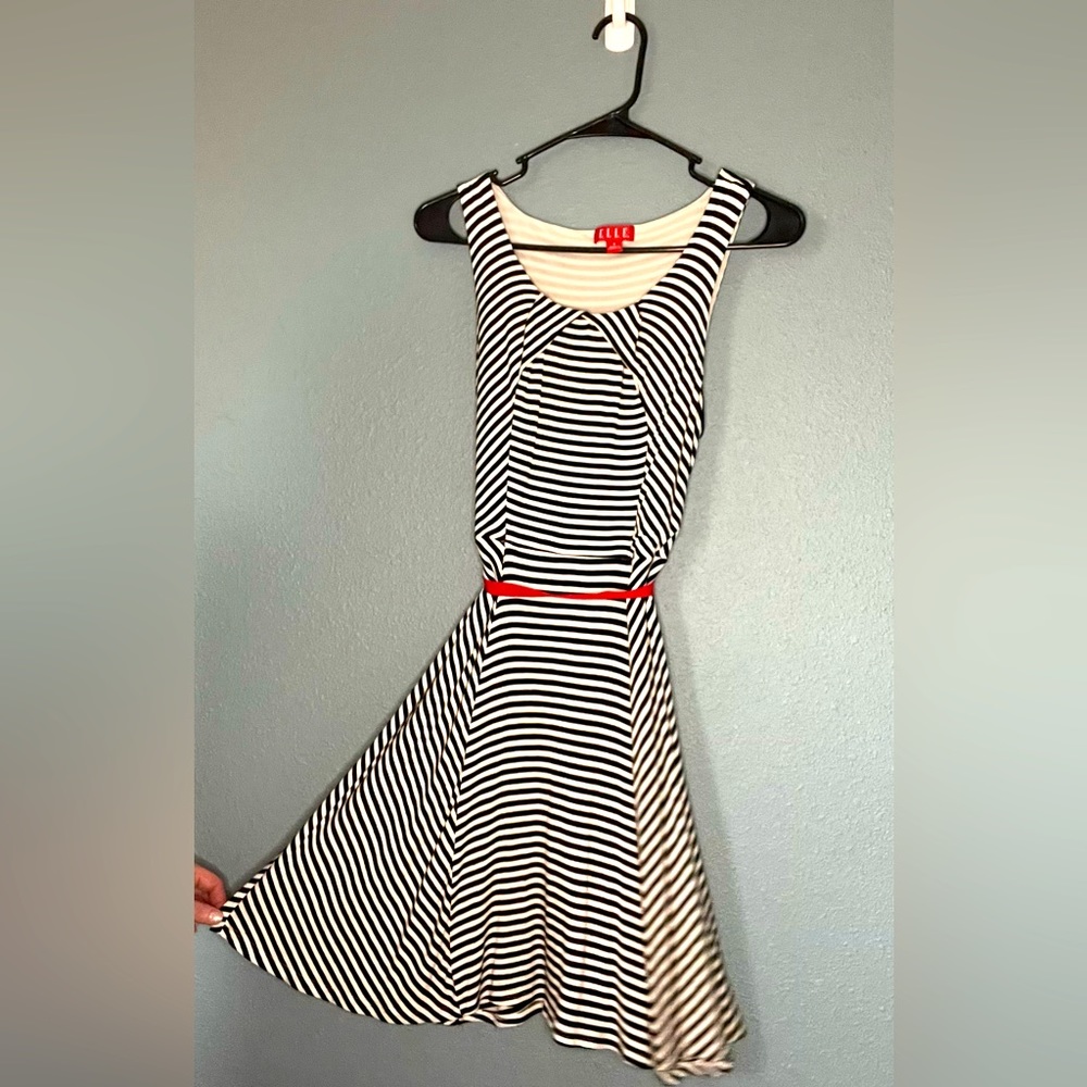 EUC- Elle A-Line Striped Dress